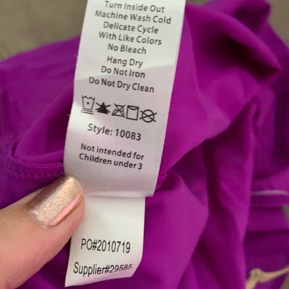 WEISSMAN Purple Ruffle Stretch JACKET with belt Bodysuit SET women’s size XL - Picture 10 of 11